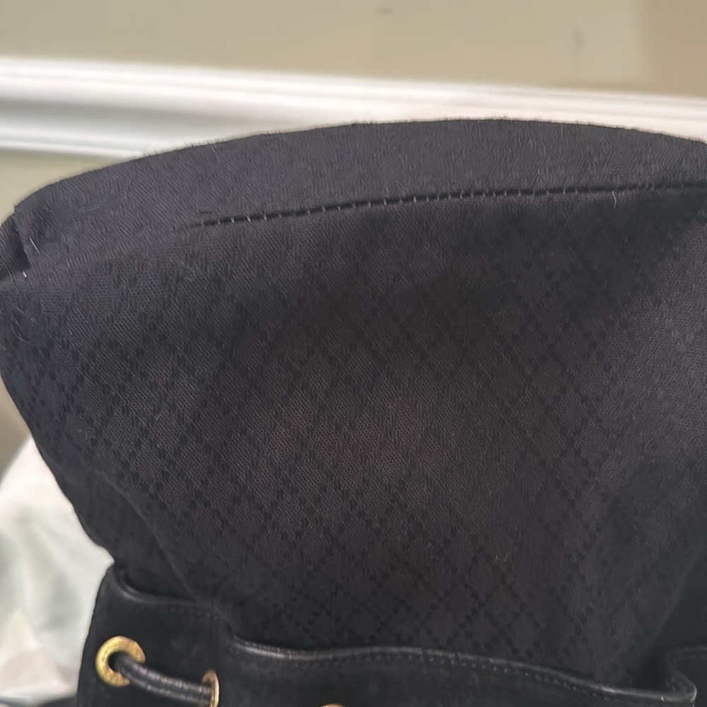 Gucci vintage authentic bamboo black suede small backpack with COA - Picture 16 of 16